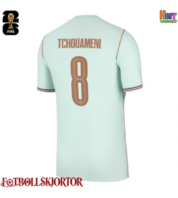 Frankrike Aurelien Tchouameni #8 Bortatröja VM 2026 Kortärmad